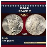 1926-p Peace Dollar $1 Grades ms65