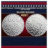 Scottsdale Tombstone Hammered Silver Style - 1 oz