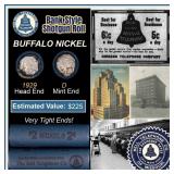 Buffalo Nickel Shotgun Roll in Old Bank Style 