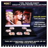 7 Coin Taylor Swift Gold Plated Round Collection