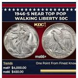 1946-s Walking Liberty Half Dollar Near Top Pop 50