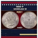 1889-p Morgan Dollar $1 Grades ms62+