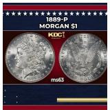 1889-p Morgan Dollar $1 Grades ms63