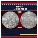 1896-p Morgan Dollar $1 Grades ms63