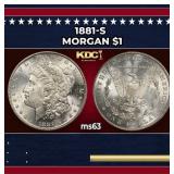 1881-s Morgan Dollar $1 Grades ms63