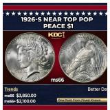 1926-s Peace Dollar Near Top Pop $1 ms66 SEGS
