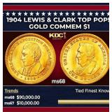 1904 Lewis & Clark Gold Commem Dollar TOP POP! 1 m