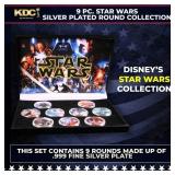 9 Coin Star Wars Silver Plated Round Collection