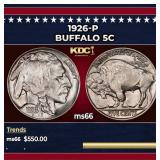 1926-p Buffalo Nickel 5c Grades ms66