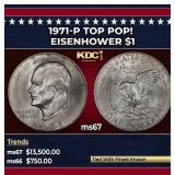 1971-p Eisenhower Dollar TOP POP! $1 ms67 SEGS