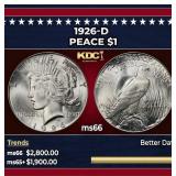 1926-d Peace Dollar $1 ms66 SEGS