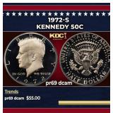 1972-s Proof Kennedy Half Dollar 50c pr69 dcam SEG