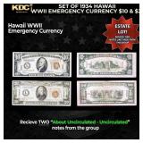 Set of 1934/1935 Hawaii WWII Emergency Currency $1