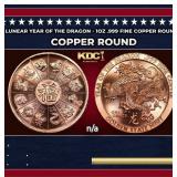 Lunear Year of The Dragon - 1oz .999 Fine Copper R