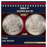 1885-p Morgan Dollar $1 Grades ms65
