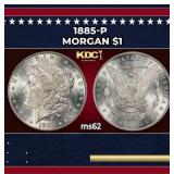 1885-p Morgan Dollar $1 Grades ms62