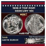 1939-p Mercury Dime TOP POP! 10c ms68 FSB SEGS