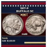 1917-p Buffalo Nickel 5c ms66 SEGS