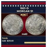 1921-d Morgan Dollar $1 Grades ms63