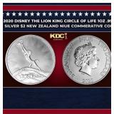 2020 Disney The Lion King Circle of Life 1oz .999