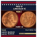 1912-d Lincoln Cent 1c ms65+ rd SEGS