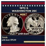 1972-s Proof Washington Quarter 25c pr69 dcam SEGS