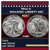 1944-s Walking Liberty Half Dollar 50c Grades ms65