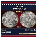 1903-p Morgan Dollar $1 Grades ms65