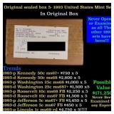 Original sealed box of 5x 1993 United States Mint