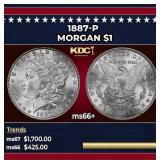 1887-p Morgan Dollar $1 ms66+ SEGS
