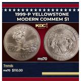 1999-P Yellowstone Modern Commem Dollar $1 ms70 SE