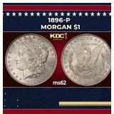 1896-p Morgan Dollar $1 Grades ms62