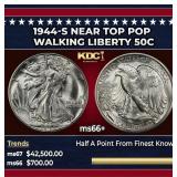 1944-s Walking Liberty Half Dollar Near Top Pop 50