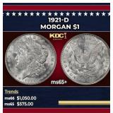 1921-d Morgan Dollar $1 Grades ms65+