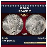 1926-d Peace Dollar $1 ms65 SEGS