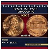 1973-s Lincoln Cent TOP POP! 1c ms67 rd SEGS