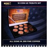 10 Copper coin United States Trtibute Set 10oz of