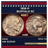 1918-p Buffalo Nickel 5c ms65 SEGS