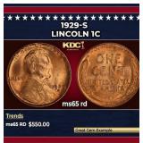 1929-s Lincoln Cent 1c Grades ms65 rd