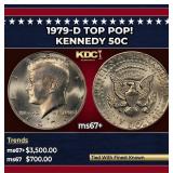 1979-d Kennedy Half Dollar TOP POP! 50c ms67+ SEGS