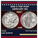 1939-s Mercury Dime TOP POP! 10c ms68 SEGS