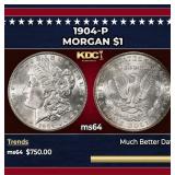 1904-p Morgan Dollar $1 Grades ms64
