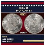 1884-o Morgan Dollar $1 Grades ms65+