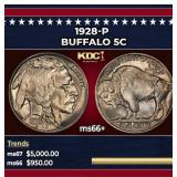 1928-p Buffalo Nickel 5c ms66+ SEGS