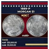 1889-p Morgan Dollar $1 ms66+ SEGS