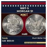 1897-s Morgan Dollar $1 Grades ms65