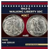 1943-s Walking Liberty Half Dollar 50c Grades ms65