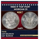 1900-p Morgan Dollar TOP POP! $1 ms67+ SEGS