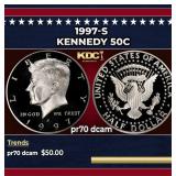 1997-s Proof Kennedy Half Dollar 50c pr70 dcam SEG