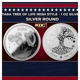 Tara Tree of Life Irish Style - 1 oz Silver Round